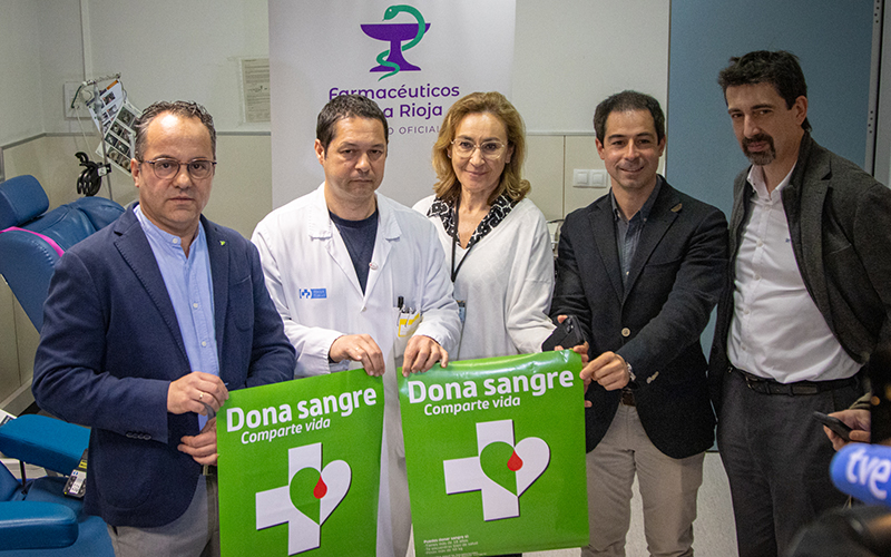 El Banco de Sangre y el Colegio de Farmacéuticos de La Rioja animan a donar sangre para reponer los niveles de reservas